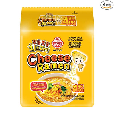 Ottogi Stir-Fry Cheese Ramen (4 pack) - 440g/16oz