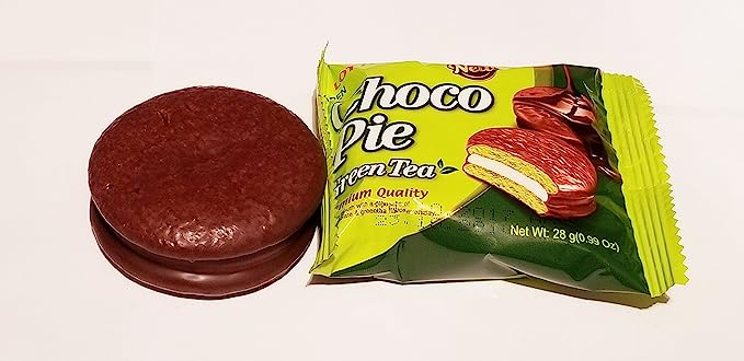 Lotte Choco Pie Green Tea - 12 Pack - 336g/11.85oz