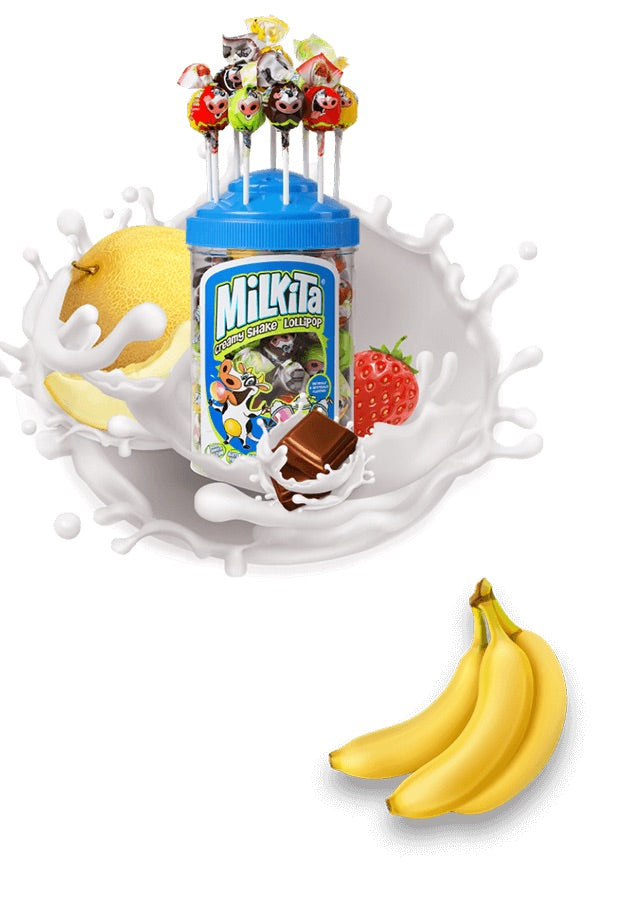 Milkita Creamy Shake Lollipop (Assorted Flavors) - 15pcs - 172.5g/6.08oz