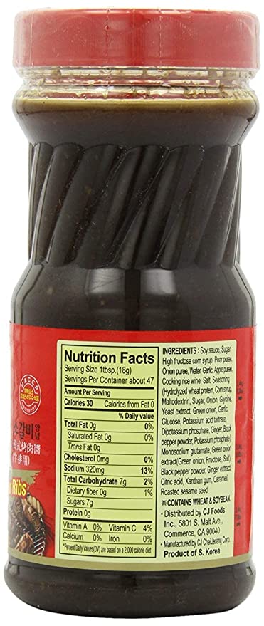 CJ Korean BBQ Kalbi Marinade for Ribs - 840g/29.7oz - 0