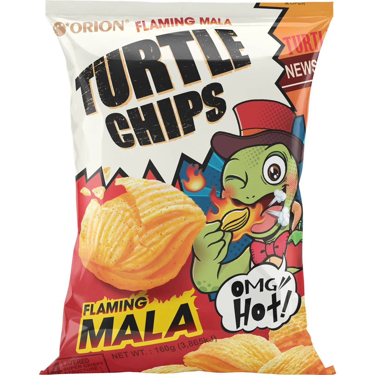 Orion Flaming Mala Turtle Chips - 80g