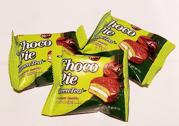 Lotte Choco Pie Green Tea - 12 Pack - 336g/11.85oz