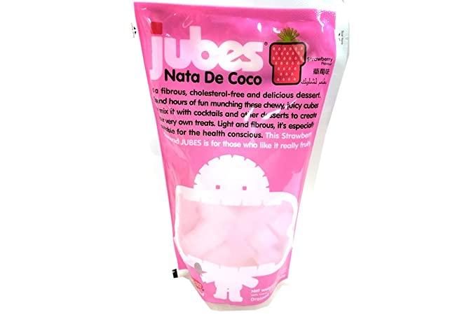 Jubes Nata De Coco Strawberry Coconut Gel