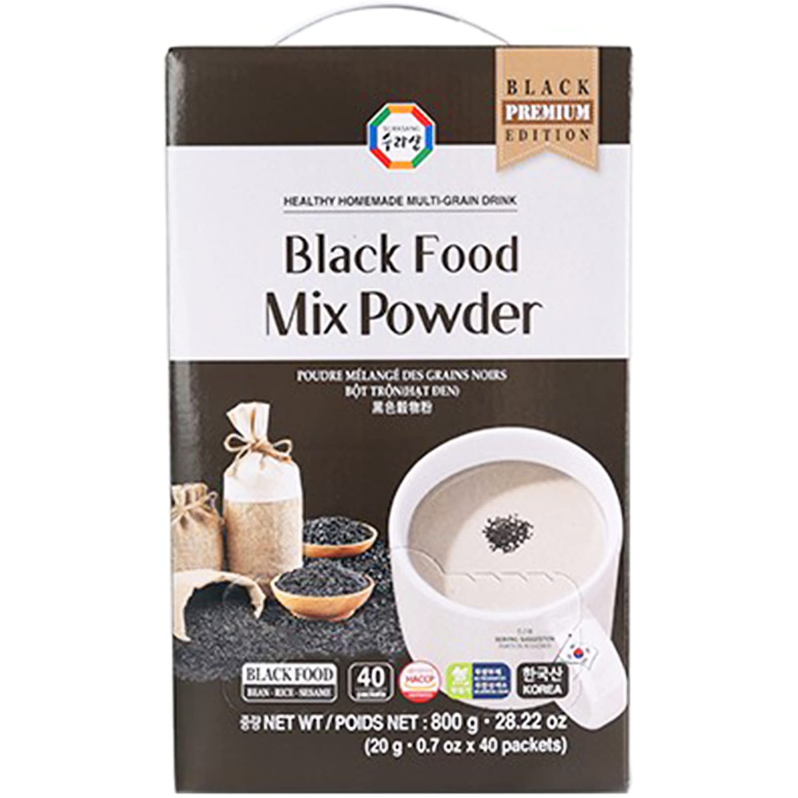 Polvo de mezcla de alimentos negros Surasang - 0.7oz x 40-1