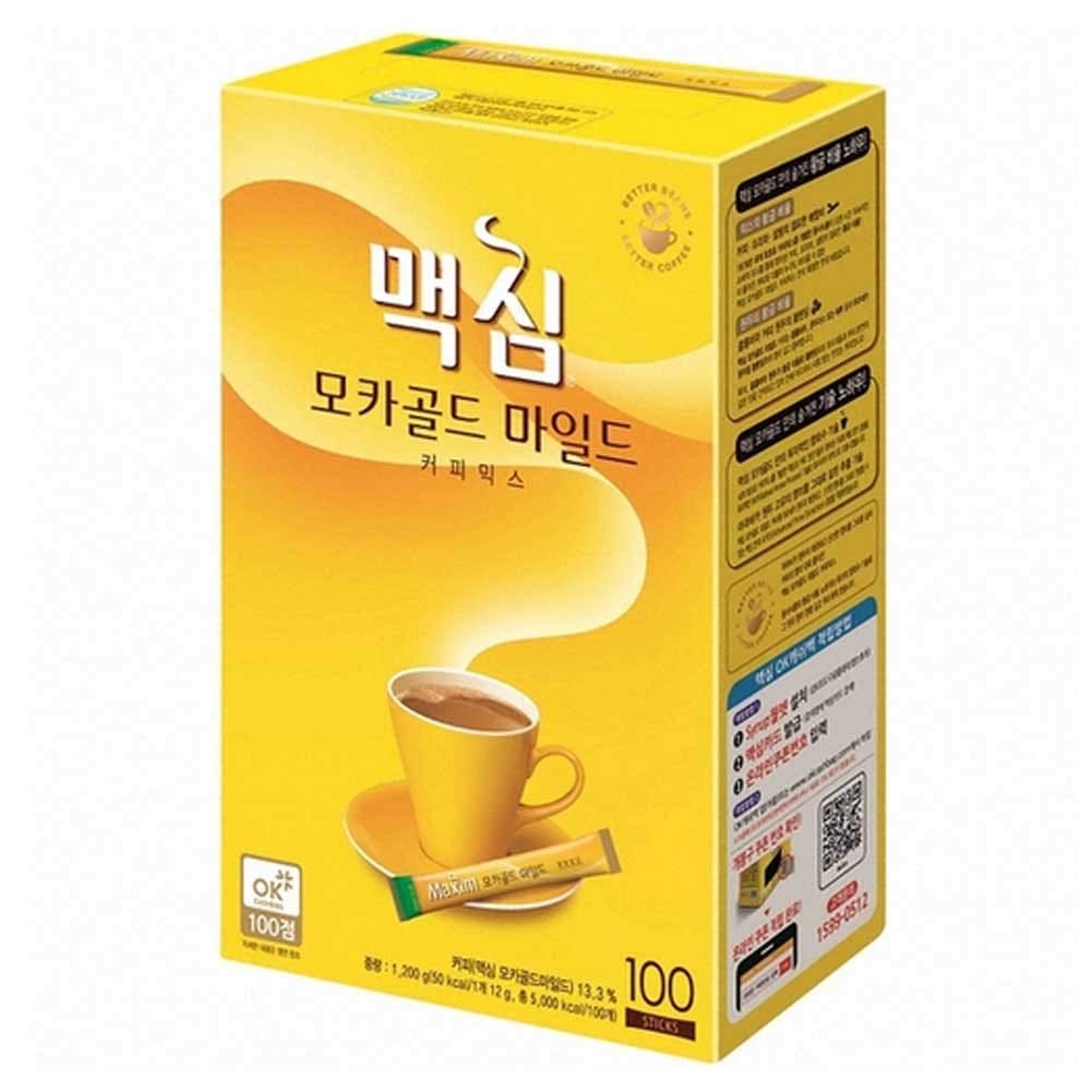 Mezcla de café suave Dong Suh Maxim Mocha Gold - 100 unidades 