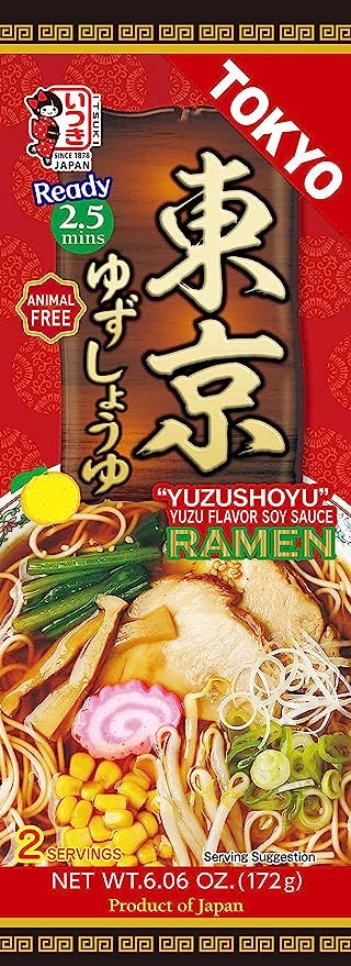 Itsuki Kyoto “Yuzushoyu” Yuzu Flavor Soy Sauce Ramen - 6.06oz/172g (2 Servings)-1