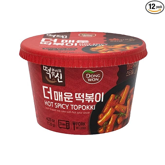 Tazón Dongwon Hot Spicy Topokki - 4.23oz/120g