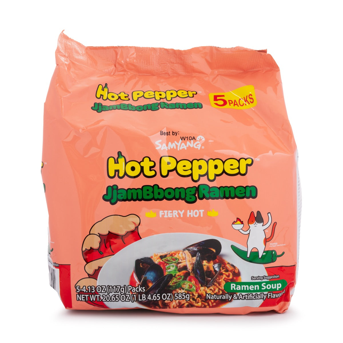Samyang Fiery Hot Pepper JjamBbong Ramen - 5 paquetes
