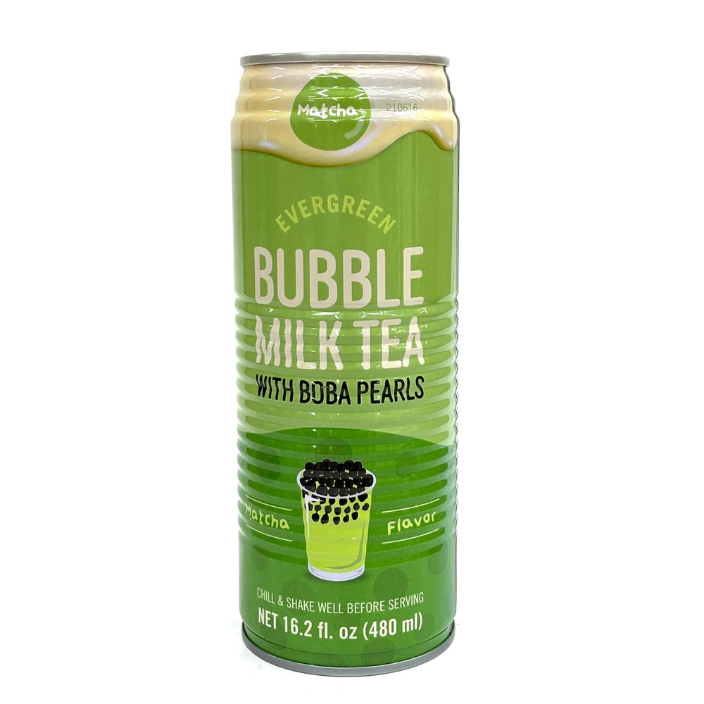 Evergreen Matcha Bubble Milk Tea con perlas de Boba