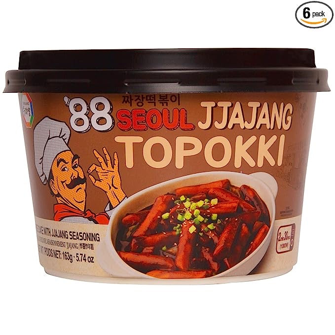 Surasang ‘88 Seoul Jjajang Topokki Rice Cake with Jjajang Seasoning - 163g/5.74oz