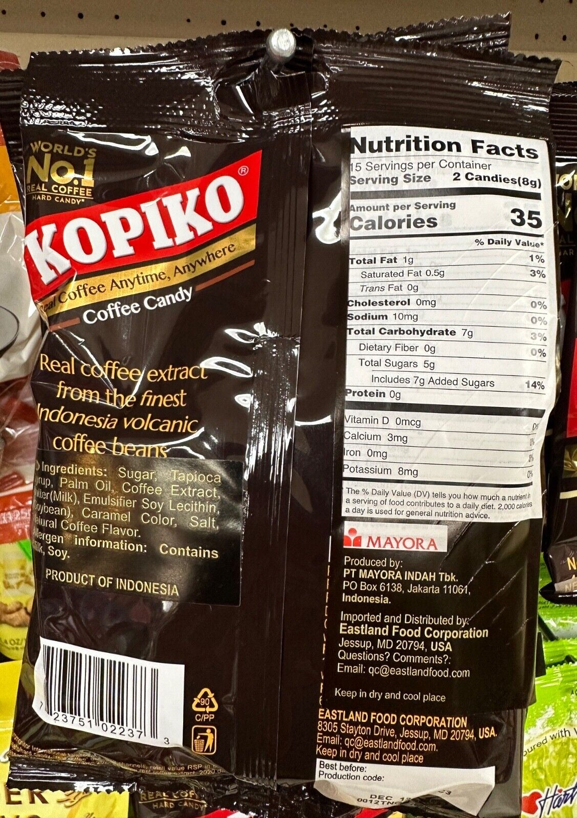 Caramelo de Café Kopiko - 120g/4.32oz - 0