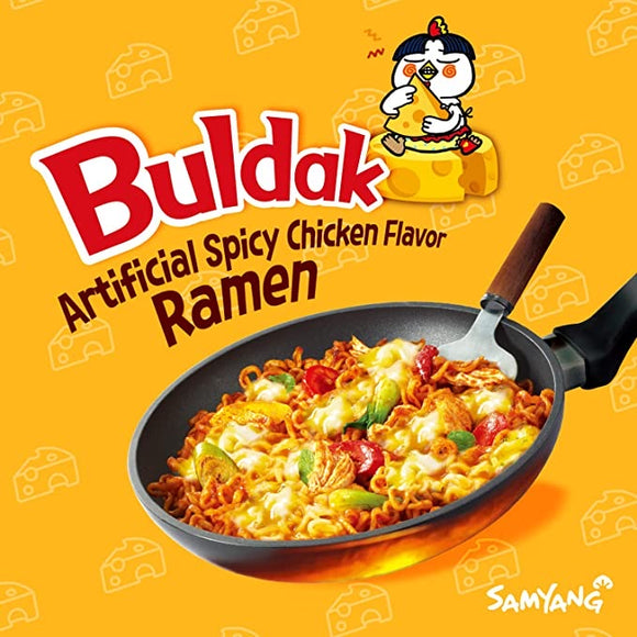 Samyang Buldak Stir-Fried Noodle Hot Spicy Chicken Cheese Flavor Ramen - 5 pack