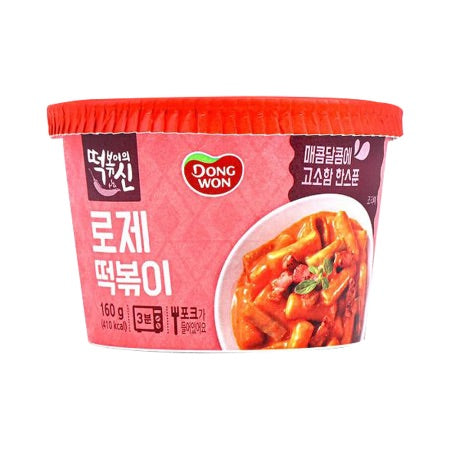 Dong Won - Topokki con taza de salsa rosa - 5.64 oz/160 g - 0
