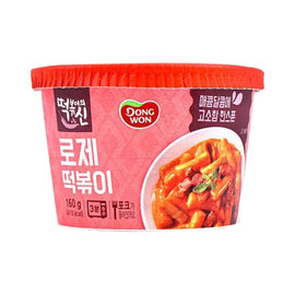 Dong Won - Topokki with Rose Sauce Cup - 5.64oz/160g - 0