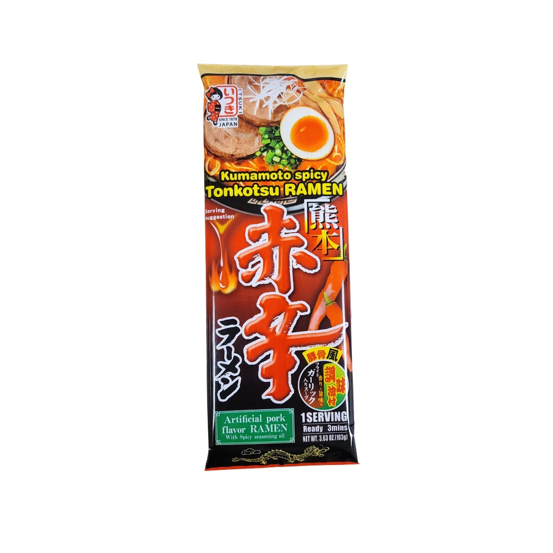 Itsuki Kumamoto Spicy Tonkotsu Pork Ramen - 3.63 oz/103 g (1 porción)