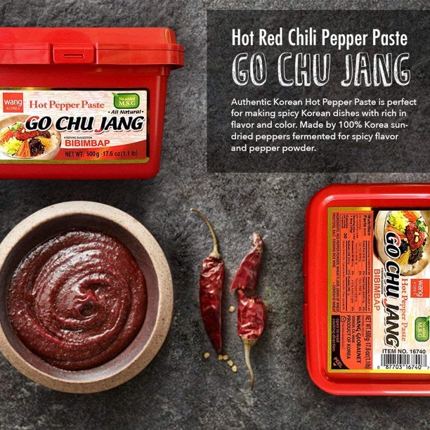 Wang Korea Hot Pepper Paste, Fermented - 500g/17.6oz-3