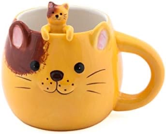 Taza de cerámica del gato lindo de FMC