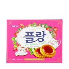 Cw Premium Strawberry Flan Dessert Cookies x16
