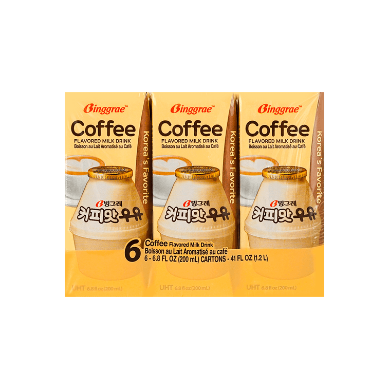Leche con sabor a café Binggrae - Paquete de 6 - 0
