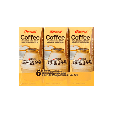 Binggrae Coffee Flavored Milk - 6 Pack - 0