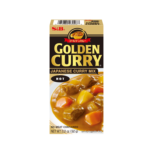 S&B Golden Japanese Curry Mix (Hot) (No Meat Contained) - 220g/7.8oz
