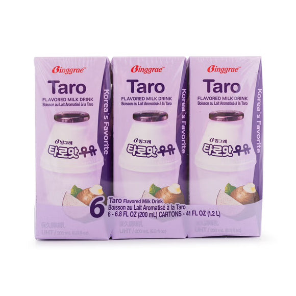 Leche con sabor a taro de Binggrae - Paquete de 6
