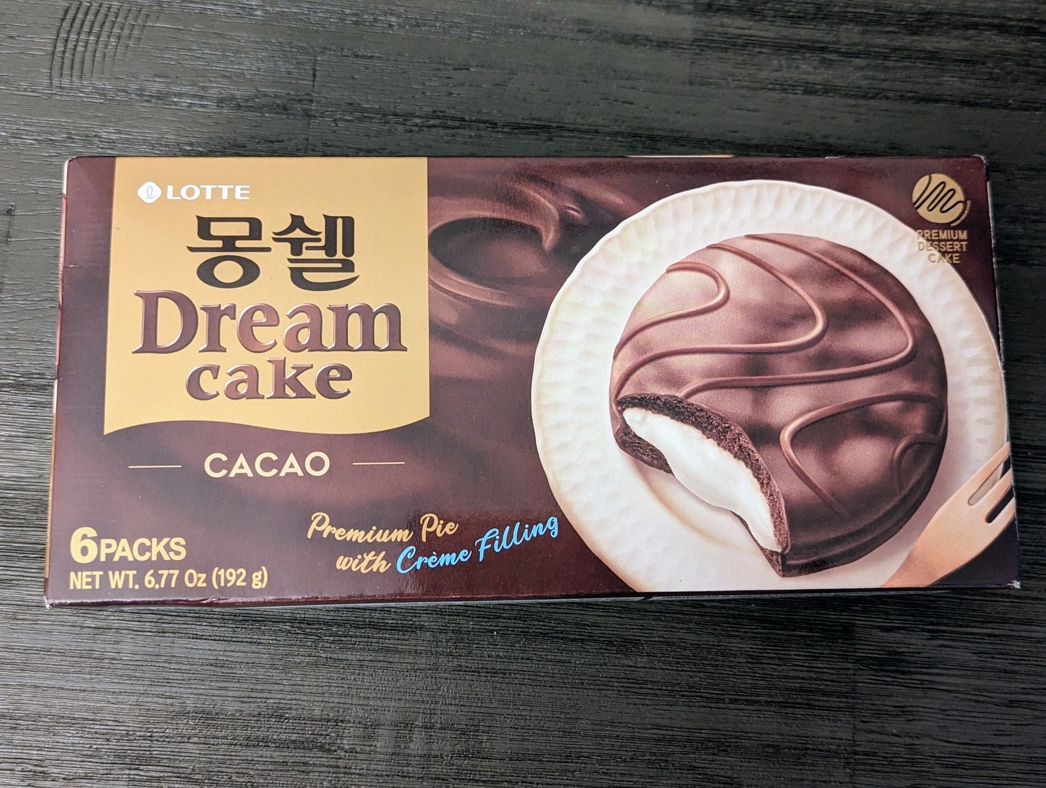 Lotte Cacao Dream Cake con relleno de crema - Paquete de 6