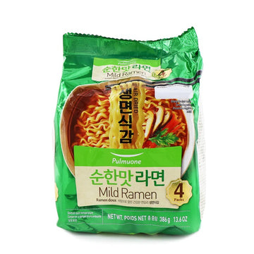 Ramen suave Pulmuone (paquete de 4) - 386g/13.6oz