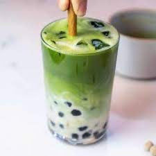 Evergreen Matcha Bubble Milk Tea con perlas de Boba