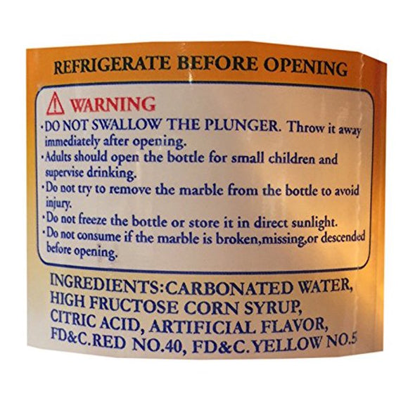 Shirakiku Carbonated Ramune Drink (Orange)