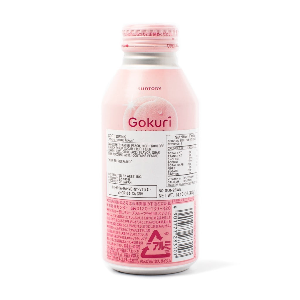 Suntory Gokuri Peach Soft Drink - 14.1oz
