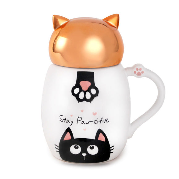 Pawsitive Ceramic Cat Mug