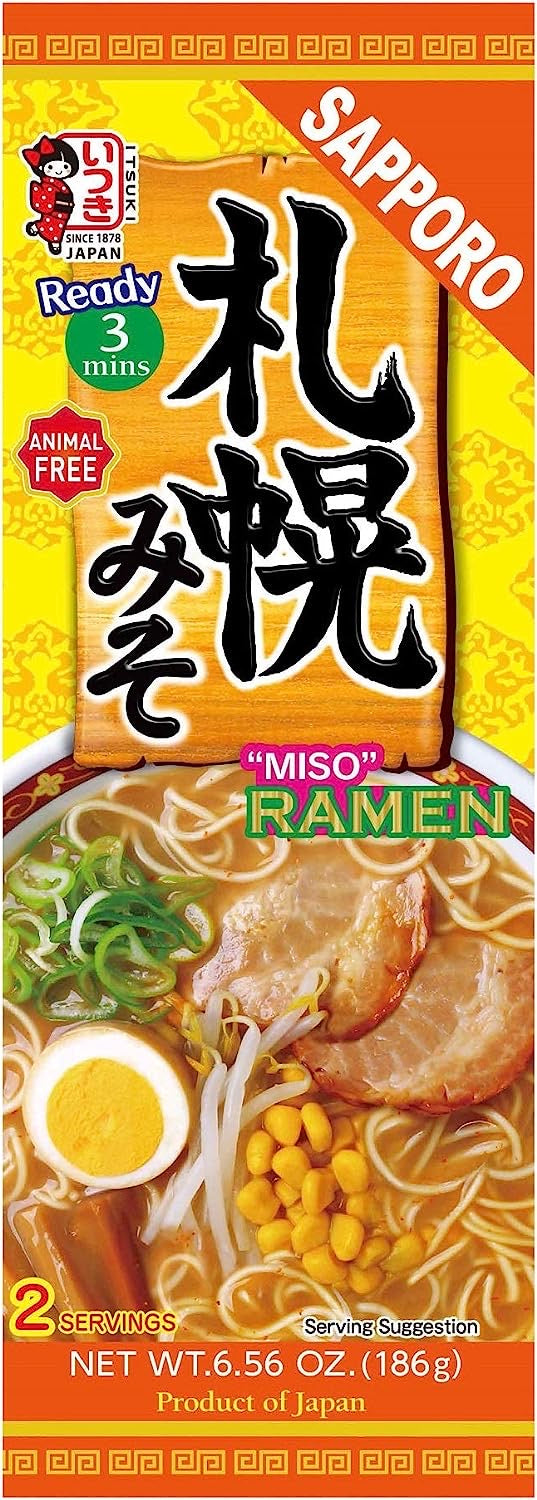 Itsuki Sapporo "Miso" Ramen - 6.56oz/186g (2 Porciones)