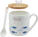 Ebros Happy Days Fishing Kitty Ceramic Mug-1