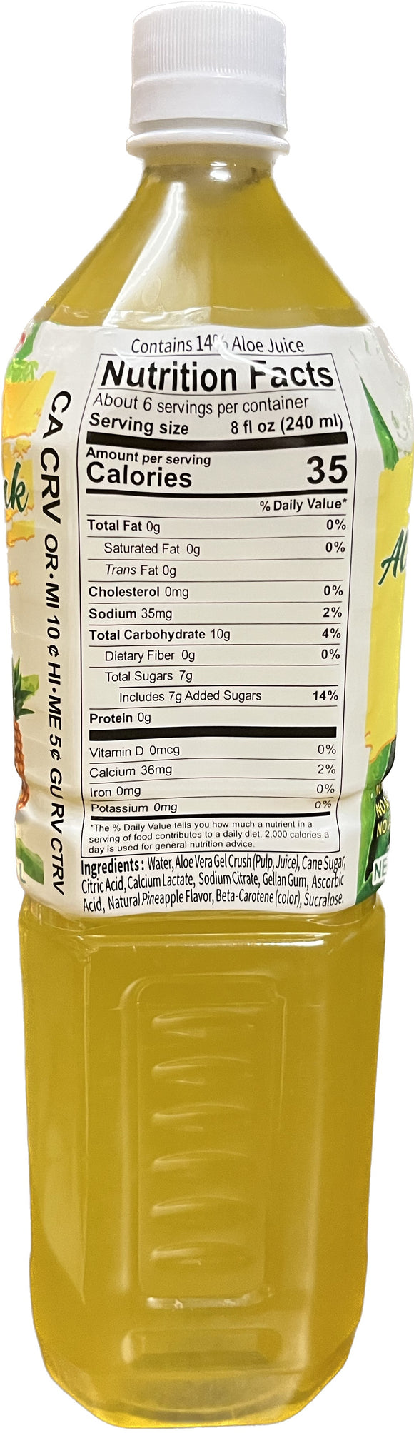 Shirakiku Pineapple Aloe Vera Drink with pulp - 1.5L