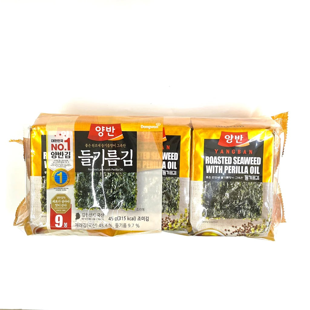 Algas tostadas Dongwon Yangban con aceite de perilla
