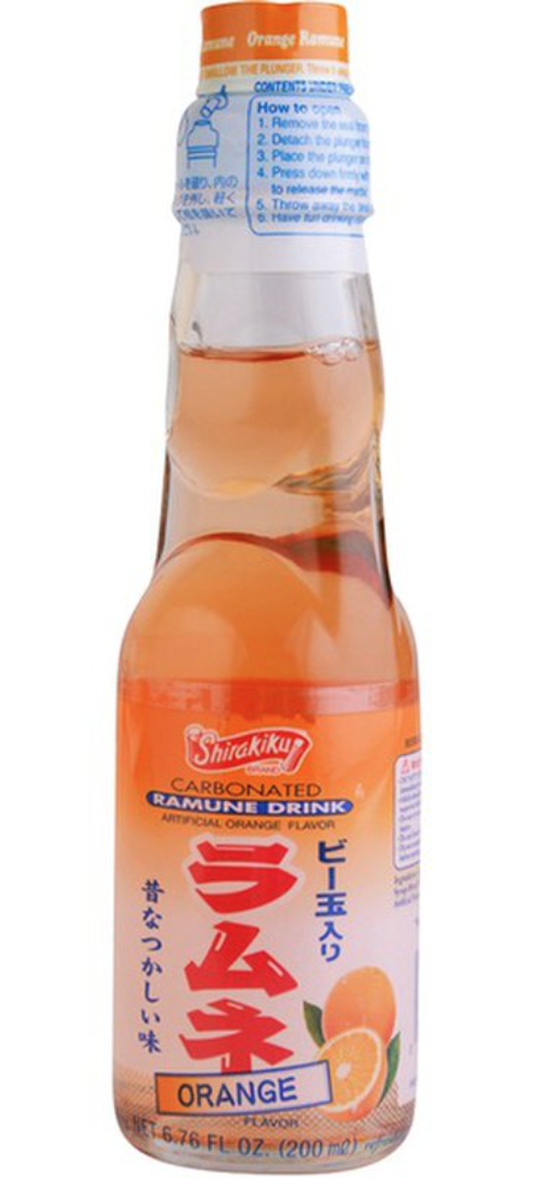 Bebida Carbonatada Ramune Shirakiku (Naranja)