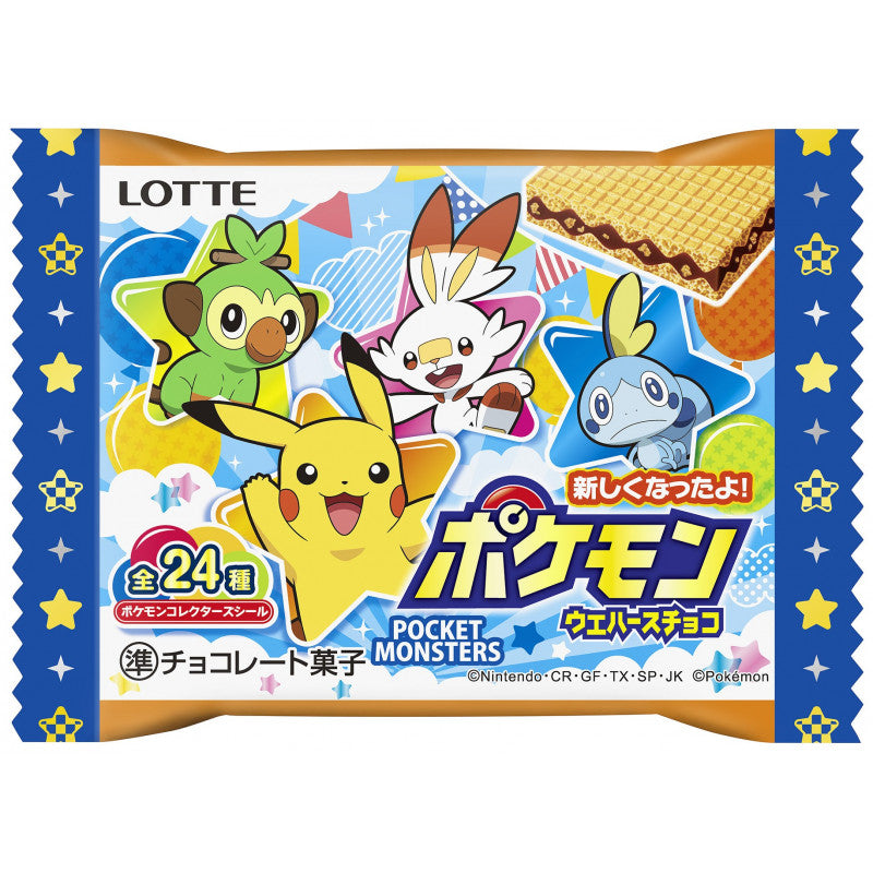 Lotte Pokemon Wafers Chocolate with Sticker