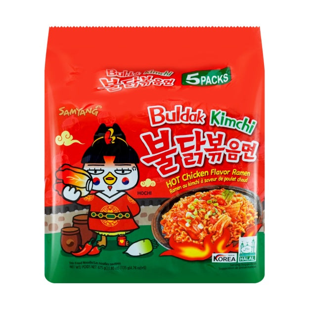 Samyang Buldak Kimchi Hot Chicken Ramen - 5 Pack