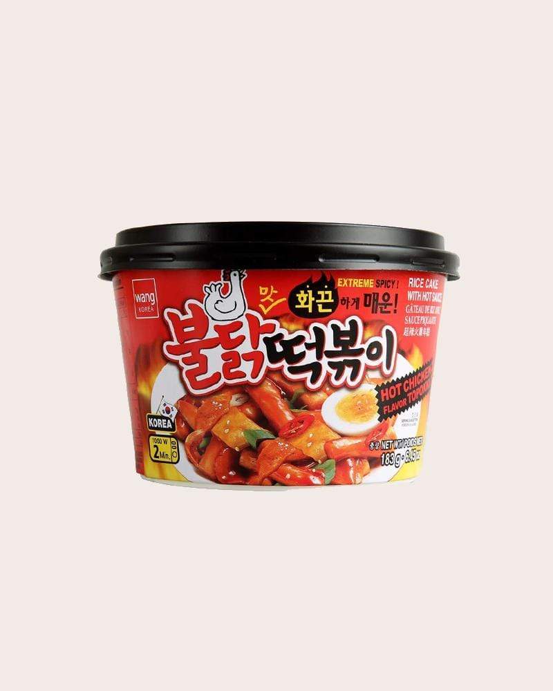 Wang Korea Rice Cake with Hot Sauce (Hot Chicken Flavor Topokki) - 183g/6.45oz