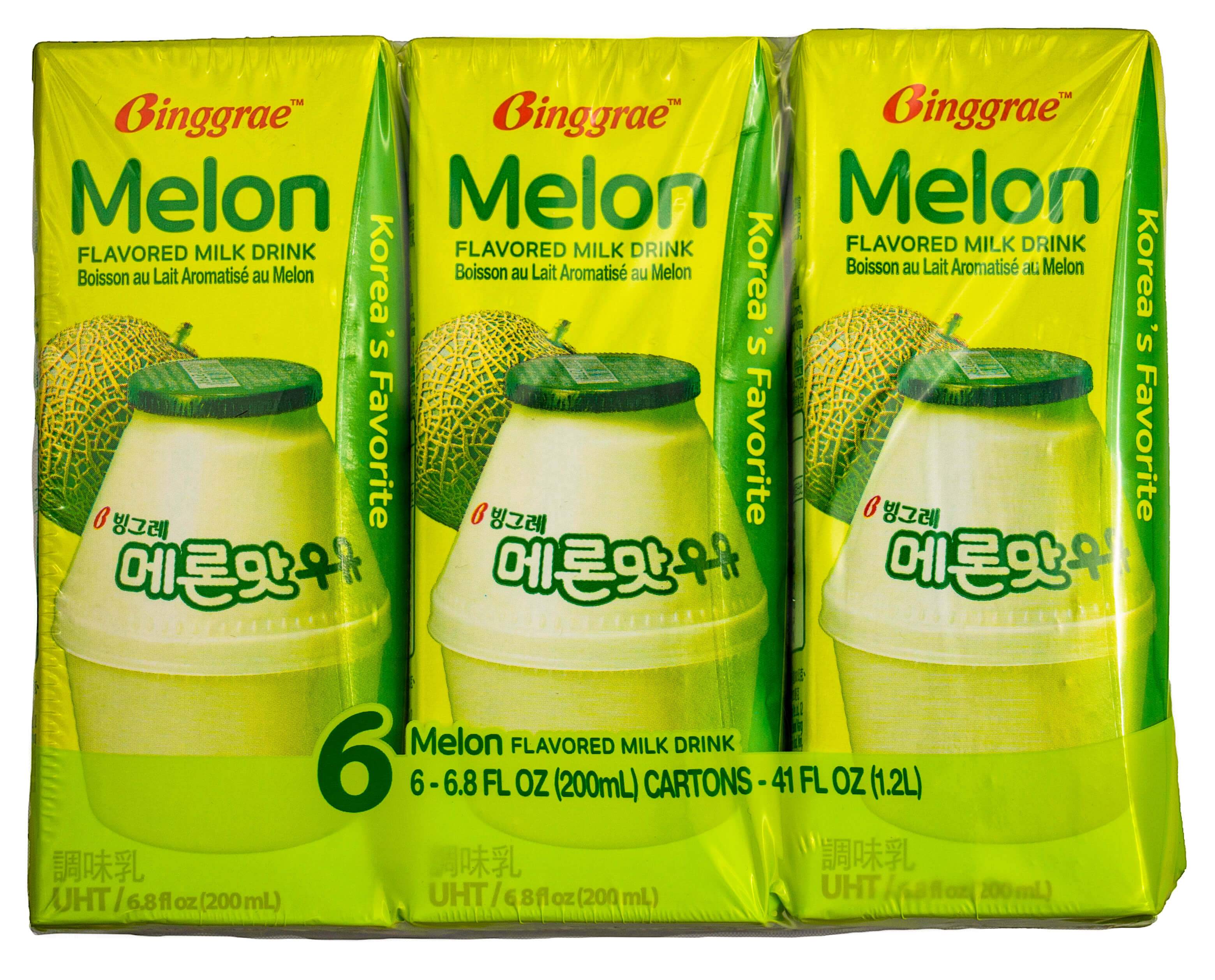 Binggrae 멜론맛우유 6팩 - 0