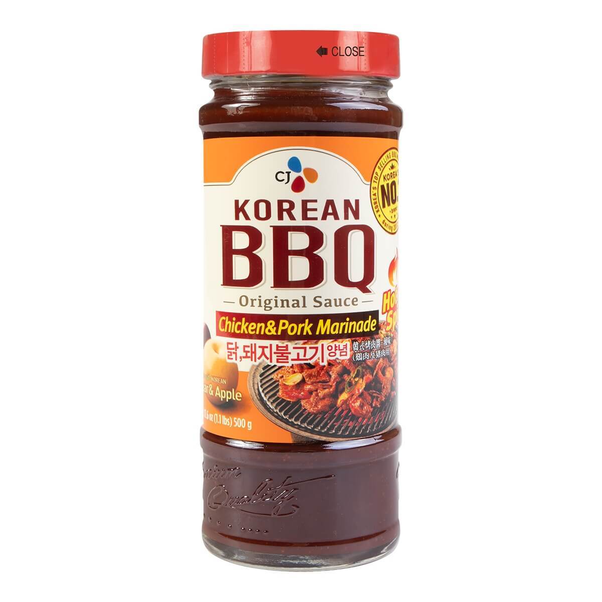 CJ 코리안 BBQ 치킨 &amp; 포크 마리네이드 Hot &amp; Spicy