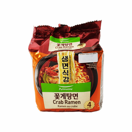 Pulmuone Crab Jjamppong Ramen (air-dried, 4 pack) - 389g/13.7oz