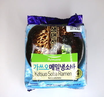 풀무원 가쓰오 소바 라면 (건조, 4팩) - 464g/1lb. 0.37온스