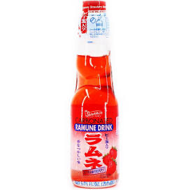 Shirakiku Carbonated Ramune Drink (Strawberry)