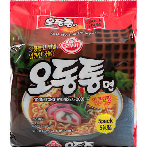 Ottogi Odong Tong Myon (Spice Seafood Udon) (5 pack) - 600g/21.16oz