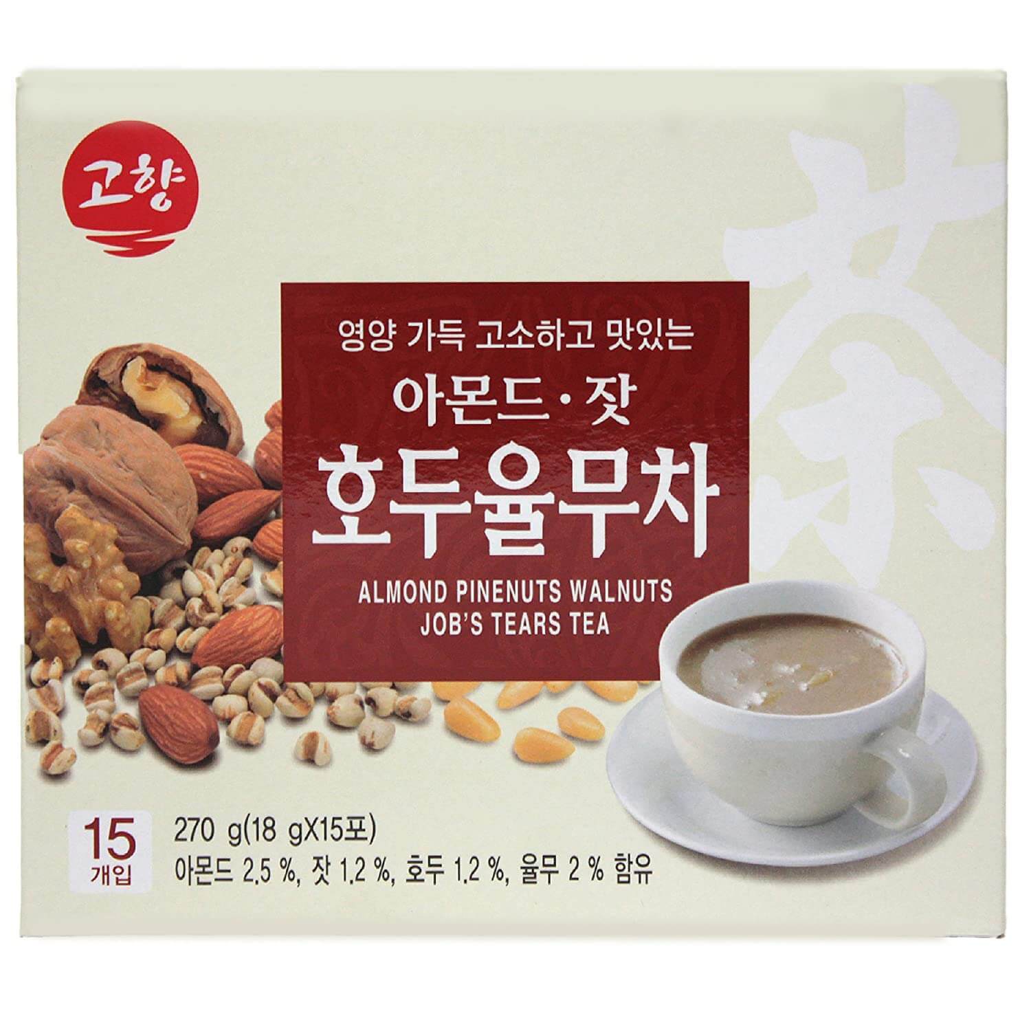 Korean One Almond Pinenuts Walnuts Job's Tears Tea