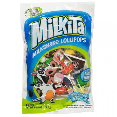 Milkita Creamy Shake Lollipop (Sabores Surtidos) - 15pcs - 172.5g/6.08oz