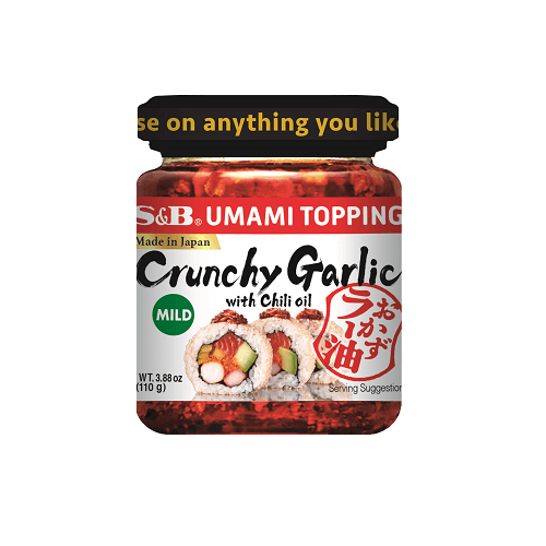 S &amp; B Crunchy Garlic Topping con aceite de chili - 110g/3.88oz