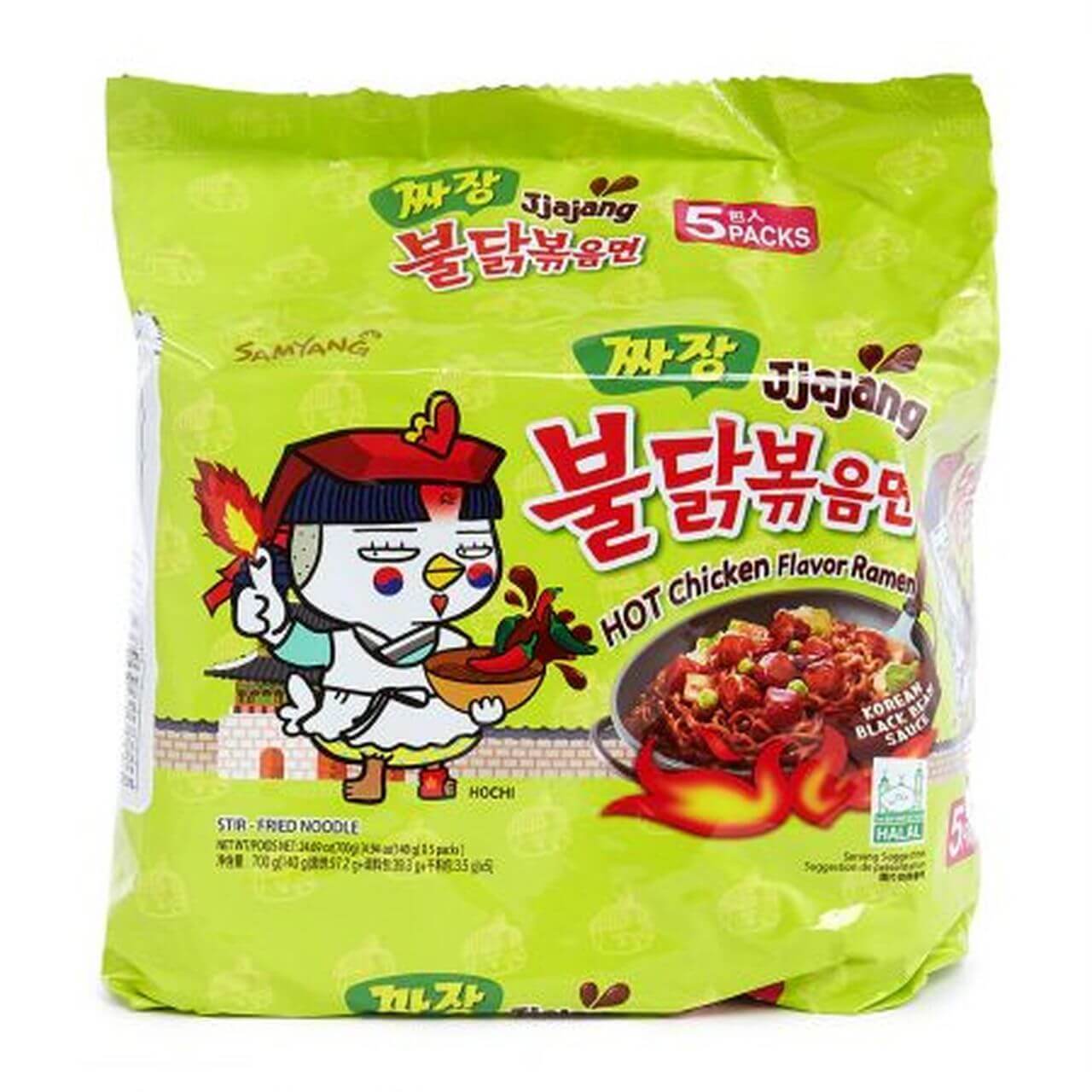 Samyang Jjajang Hot Chicken Flavored Ramen - 5 Pack